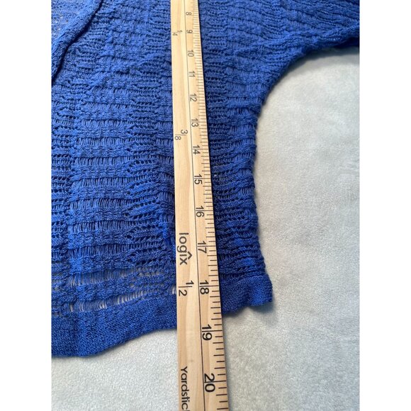 Anthropologie Nie & Zoe Sheer Linen Cardigan Sweater S Cottagecore Y2K Dainty - Picture 6 of 6